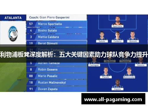 利物浦板凳深度解析:五大关键因素助力球队竞争力提升 利物浦板凳深度解析:五大关键因素助力球队竞争力提升